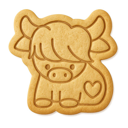 Kawaii Baby Cow Cookie Cutter - 4x3.8" Fun Kids Baking Design