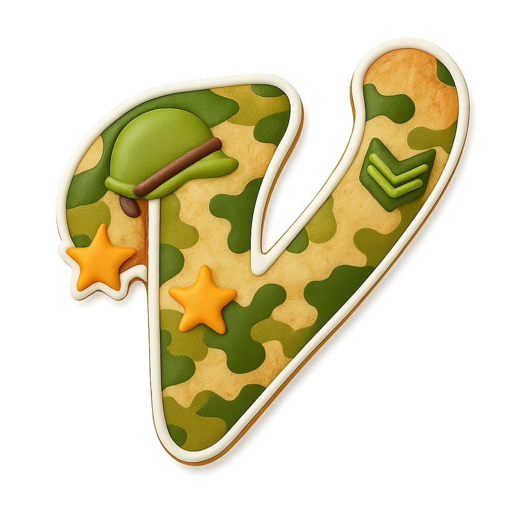 Cursive Letter V Cookie Cutter