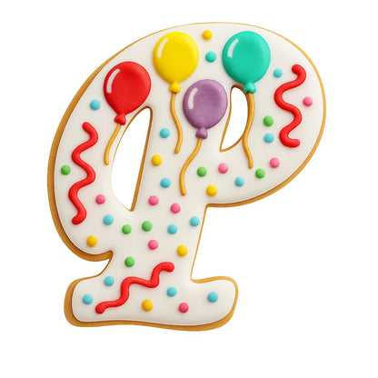 Fancy Cursive Letter Cookie Cutter - 4" Tall Alphabet Baking Mold (Random Color)