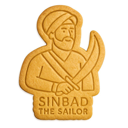 Sinbad the Sailor Cookie Cutter - 4x2.93" Fun Baking Adventure Design