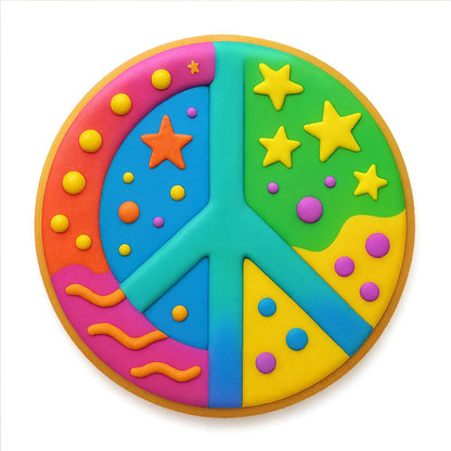 Peace Sign Cookie Cutter 4x4" for Baking Fondant Clay Gifts Kitchen