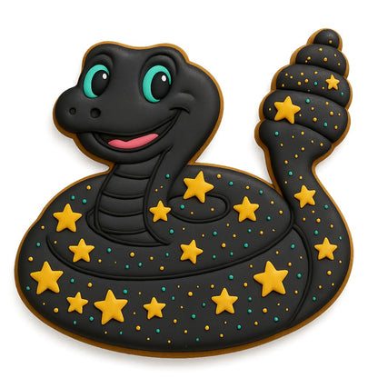 Mighty Gadget Coiled Rattlesnake Cookie Cutter - 4x3.74", Cute and Fun Animal Cookie Mold for Kids & Adults (Random Color)