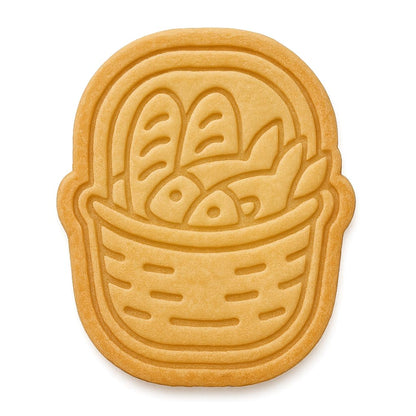 Loaves & Fishes Basket Style 2 Cookie Cutter - 4x3.36" Premium Baking Tool