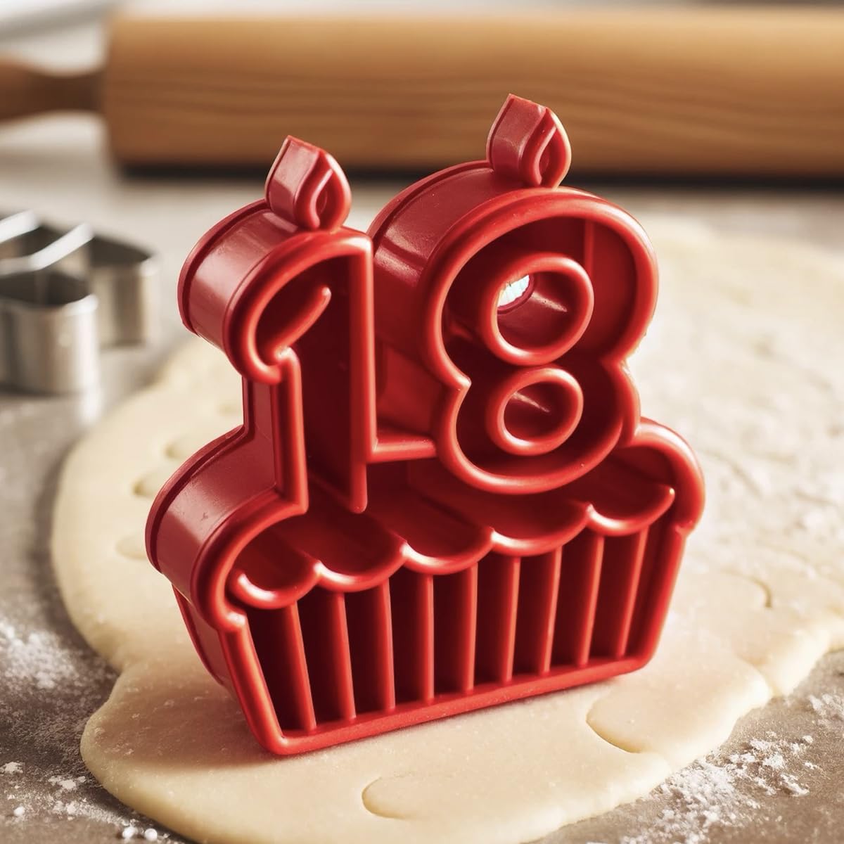 18th Birthday Cup Cake Inspired Cookie Cutter 3"