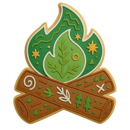 Campfire Cookie Cutter (4.25"x3.38") - Ideal for Outdoor and Adventure-Themed Baking (Random Color)