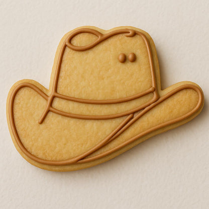Cowboy Hat Cookie Cutter - 4.25x2.47 Inches, Western-Themed Baking Tool (Random Color)