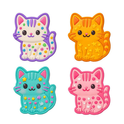 Kawaii Bengal Cat Cookie Cutter & Stamp 4x3.48" for Baking Fondant Clay Gifts