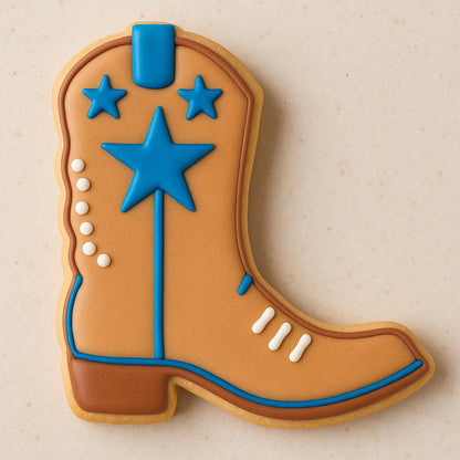 Cowboy Boot Cookie Cutter - 4.25x3.94 Inches, Western-Themed Baking Tool (Random Colors)