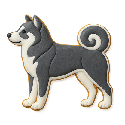 Mighty Gadget Akita Dog Cookie Cutter - 4x3.9" (Random Color) – Japanese Dog Breed Silhouette for Animal Lovers & Pet-Themed Baking