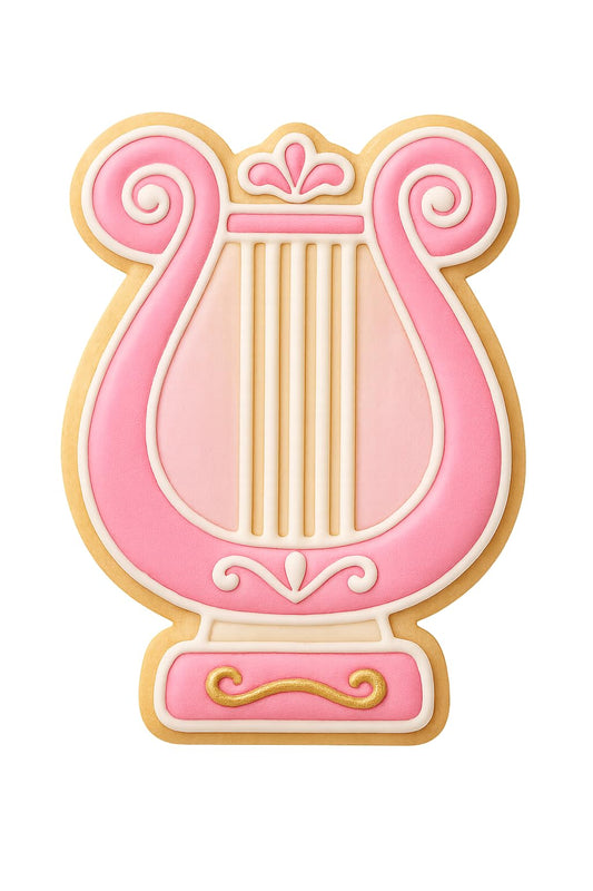 Classical Harp Cookie Cutter - 4x3" Premium Musical Kitchen Set Fun