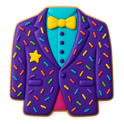 Bow Tie Tuxedo Cookie Cutter – 4x3.69" Stylish Suit Design for Weddings & Events (Random Color)