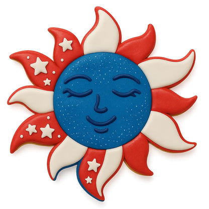 Mighty Gadget Celestial Sun Cookie Cutter & Stamp Set - 4x3.95 Inches, Perfect for Sun-Themed Baking and Crafts