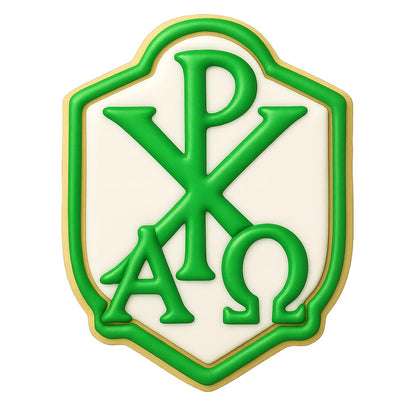Alpha Omega Chi-Rho Cookie Cutter - 4x3.12" Creative Religious Kitchen Tool