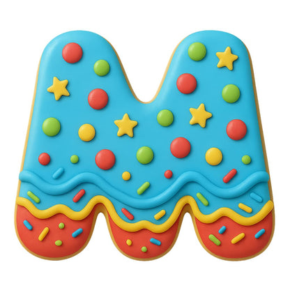 Red Letter M Cookie Cutter 3.5x3" for Baking Fondant Clay Gifts Kitchen