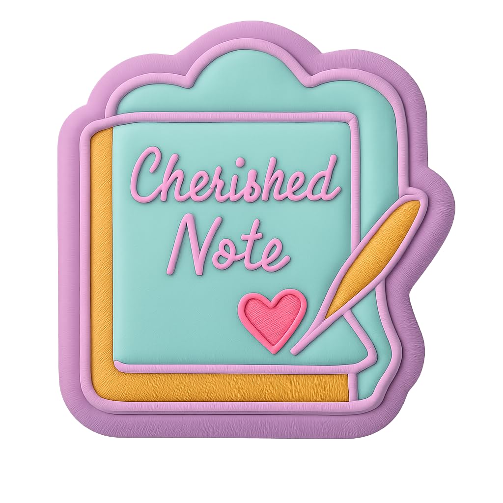 Cherished Note Cookie Cutter - 4x3.8" Creative Kitchen Baking Design