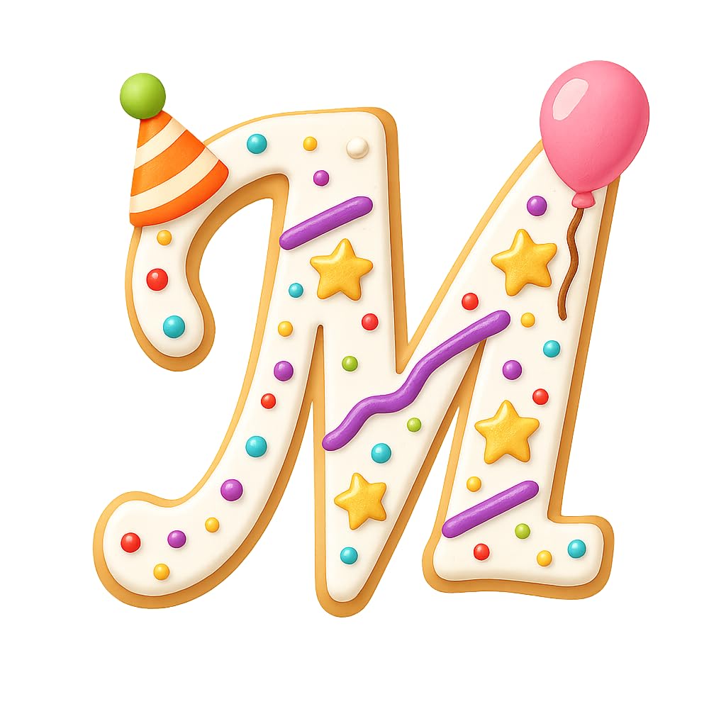 Cursive Letter M Cookie Cutter