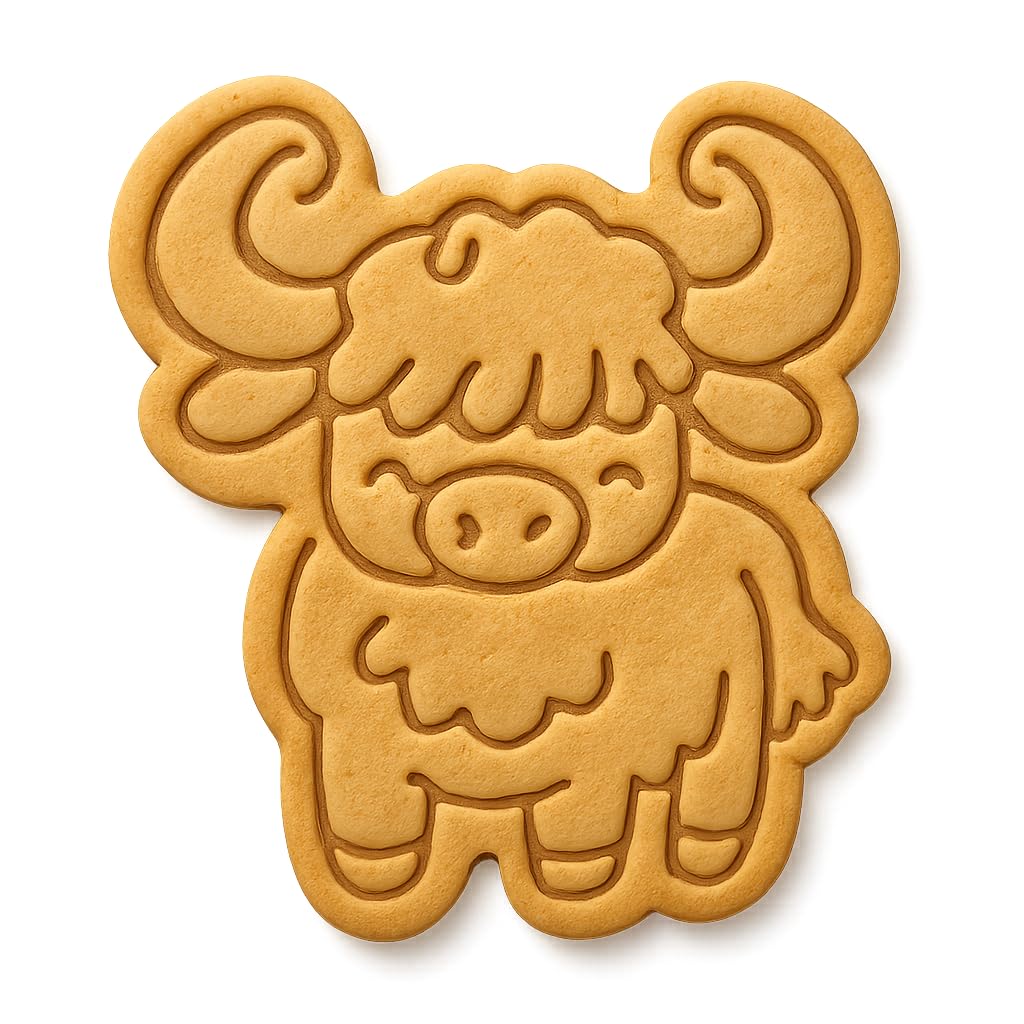 Curly-Horned Coo Cookie Cutter - 4x3.8" Fun Baking Kitchen Party Set