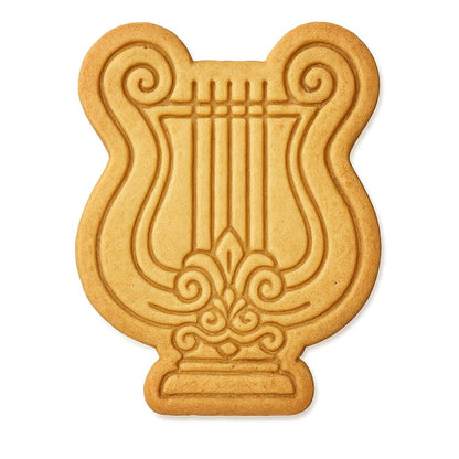 Elegant Harp Cookie Cutter - 4x3" Premium Musical Kitchen Baking Tool