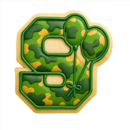 Mighty Gadget Number 9 with Balloons Cookie Cutter for 9 Year Old - 4x3.63" Birthday Celebration Mold (Random Color)