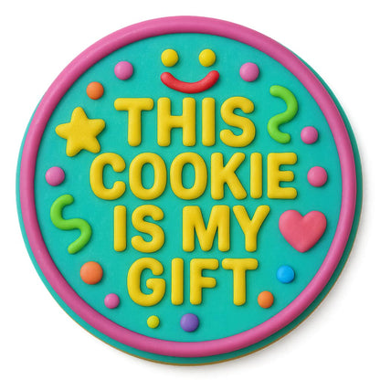 Funny Gift Message Cookie Cutter & Stamp for Baking Fondant Clay Embosser Gifts