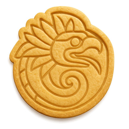 Aztec Quetzalcoatl Emblem Cookie Cutter - 4x3.75" Premium Baking Tool