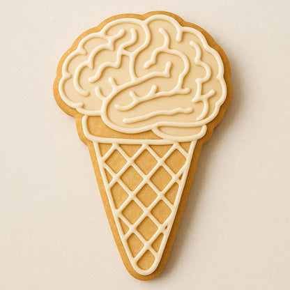 Brain Freeze Ice Cream Cookie Cutter - 4x2.27", Unique Halloween or Science-Themed Treat Mold (Random Color)