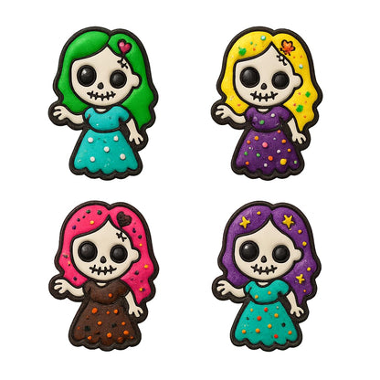 Mighty Gadget Zombie Bride Cookie Cutter & Stamp - 4x2.8" Spooky Design for Halloween Baking (Random Color)