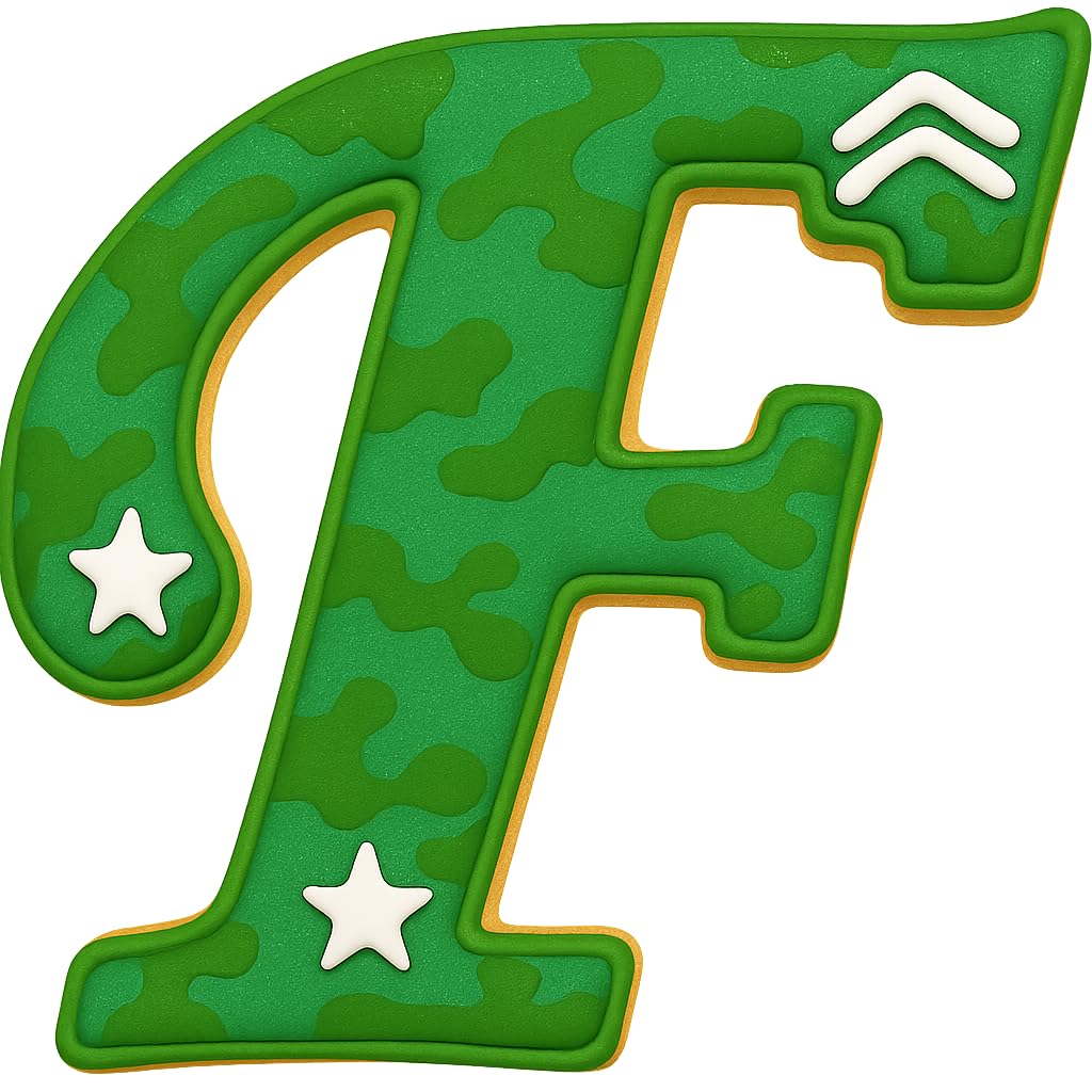 Cursive Letter F Cookie Cutter