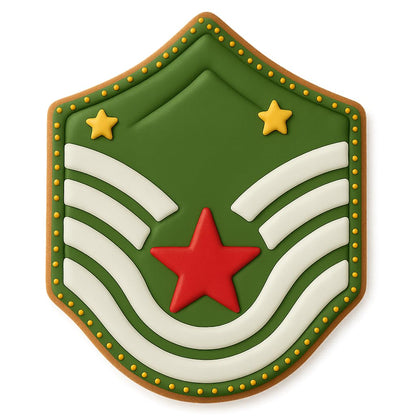 Air Force Master Sergeant Cookie Cutter & Stamp 4.25x3.14" for Baking Fondant