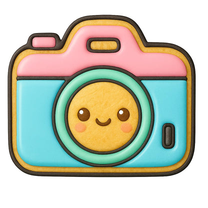 Kawaii Camera Cookie Cutter - 4x3.4" Fun Kitchen Baking Design