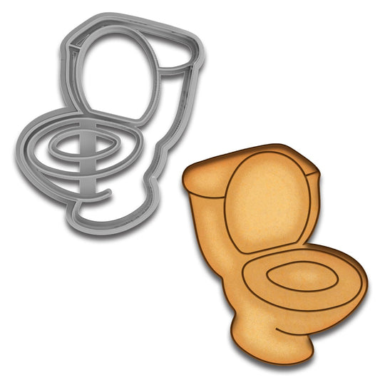 Funny Toilet Cookie Cutter & Stamp - 4x3.34 Inches, Hilarious Bathroom-Themed Baking Tool