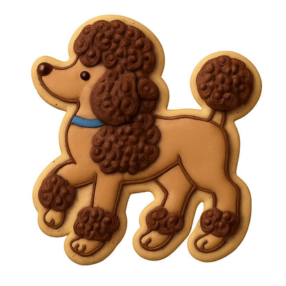 Playful Poodle Cookie Cutter 4x3.7" Fun Kitchen Baking Design