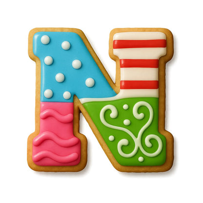 4" Varsity Letter N Cookie Cutter