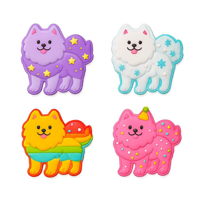 Smiling Samoyed Dog Cookie Cutter & Stamp 4x3.9" for Baking Fondant Clay Gifts