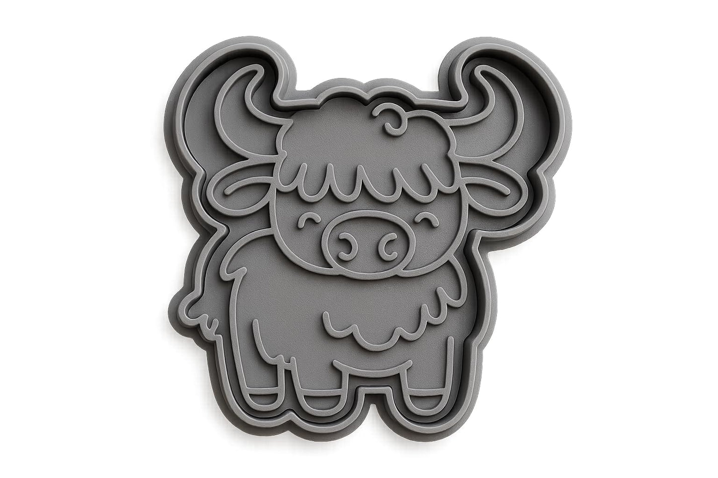Curly-Horned Coo Cookie Cutter - 4x3.8" Fun Baking Kitchen Party Set