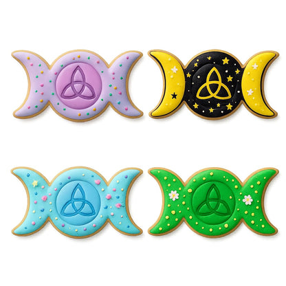 Mighty Gadget Trinity Knot Cookie Cutter & Stamp - 4x2.5" Elegant Design for Celtic Baking (Random Color)