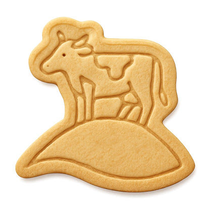 Hilltop Cow Cookie Cutter - 4x3" Creative Kitchen Premium Set