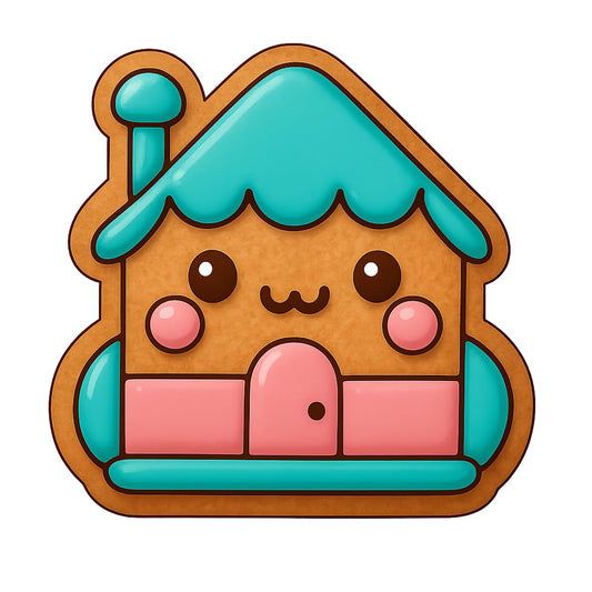 Charming Kawaii House Cookie Cutter - 4x3.8" Kids Party Baking Tool