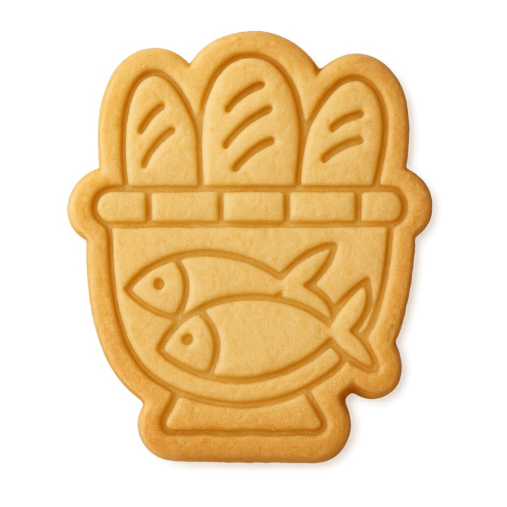 Biblical Loaves & Fishes Cookie Cutter Style 3 - 4x3.44" Quality Party Tool