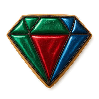 Diamond Cookie Cutter & Stamp - 4x3.42 Inches, Elegant Gem Shape for Baking & Fondant