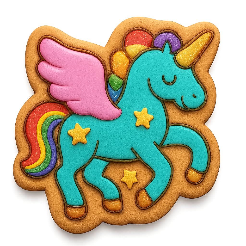 Unicorn Pegasus Cookie Cutter - 4x3.5" Magical Party Baking Fun