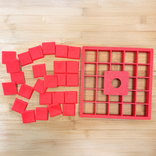 25x1”x1" Multi Squares Cookie Cutter (5 x 5 in) | Food Safe Material | Sturdy Design | Durable and Reusable
