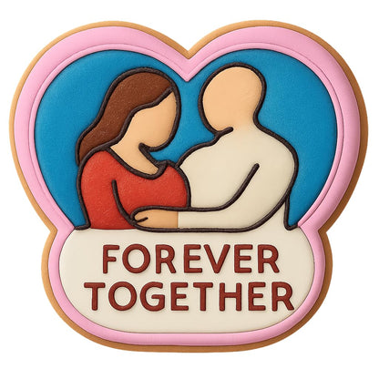 Forever Together Heart Cookie Cutter - 4x3.7" Romantic Baking Design