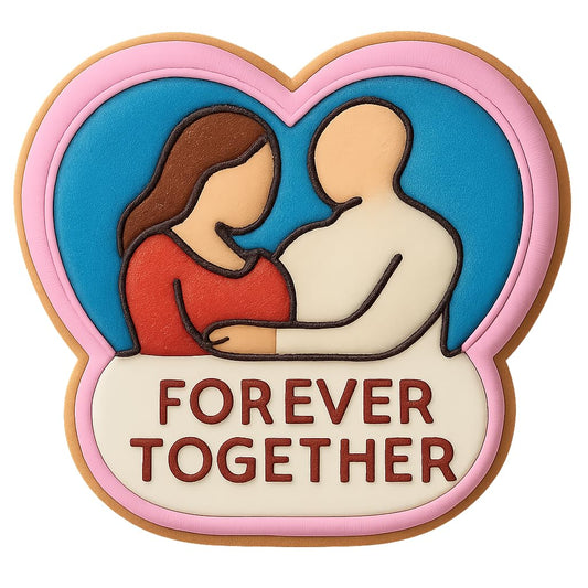 Forever Together Heart Cookie Cutter - 4x3.7" Romantic Baking Design