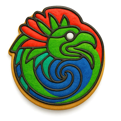 Aztec Quetzalcoatl Emblem Cookie Cutter - 4x3.75" Premium Baking Tool