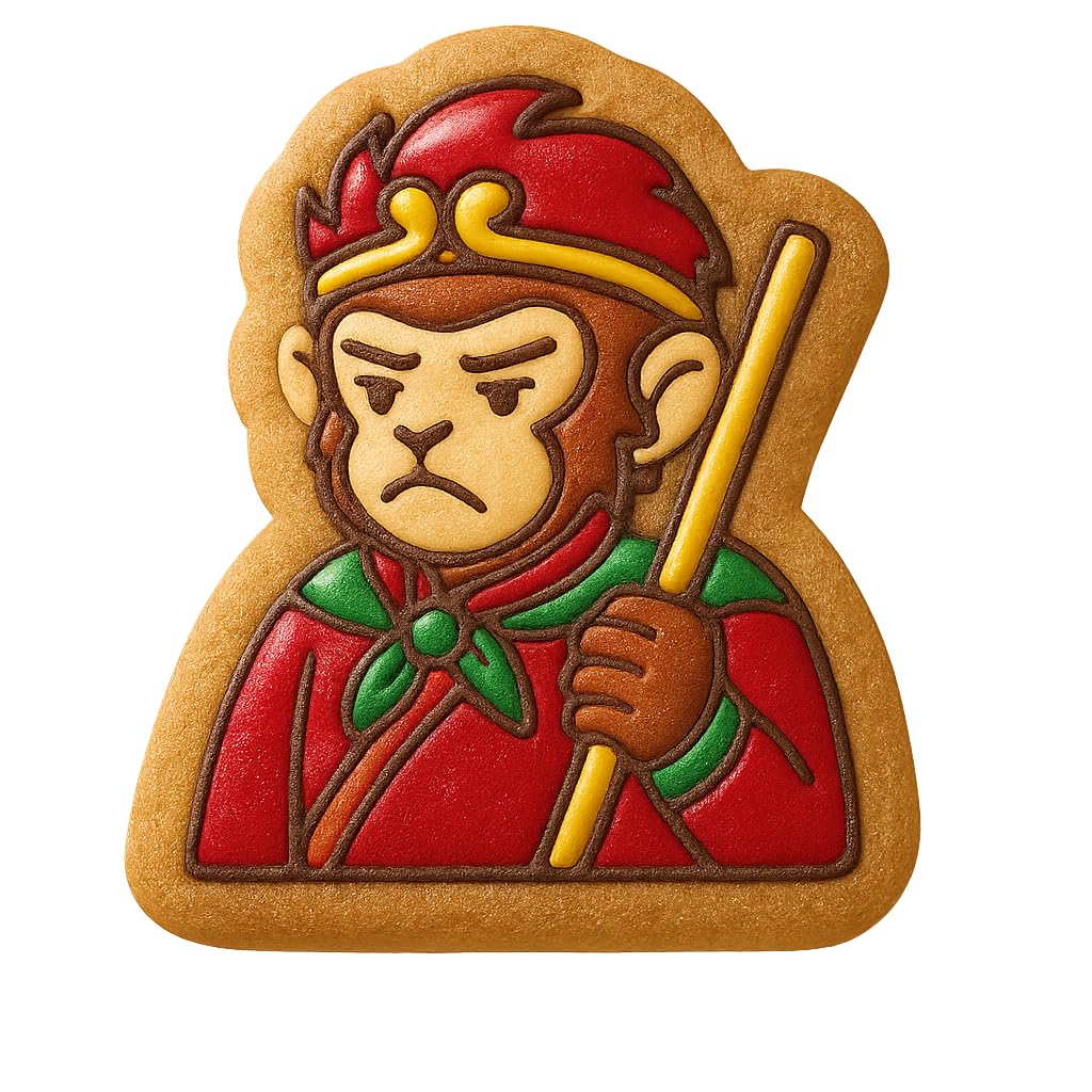 Sun Wukong Monkey King Cookie Cutter Style 2 - 4x3.2" Fun Creative Baking Tool
