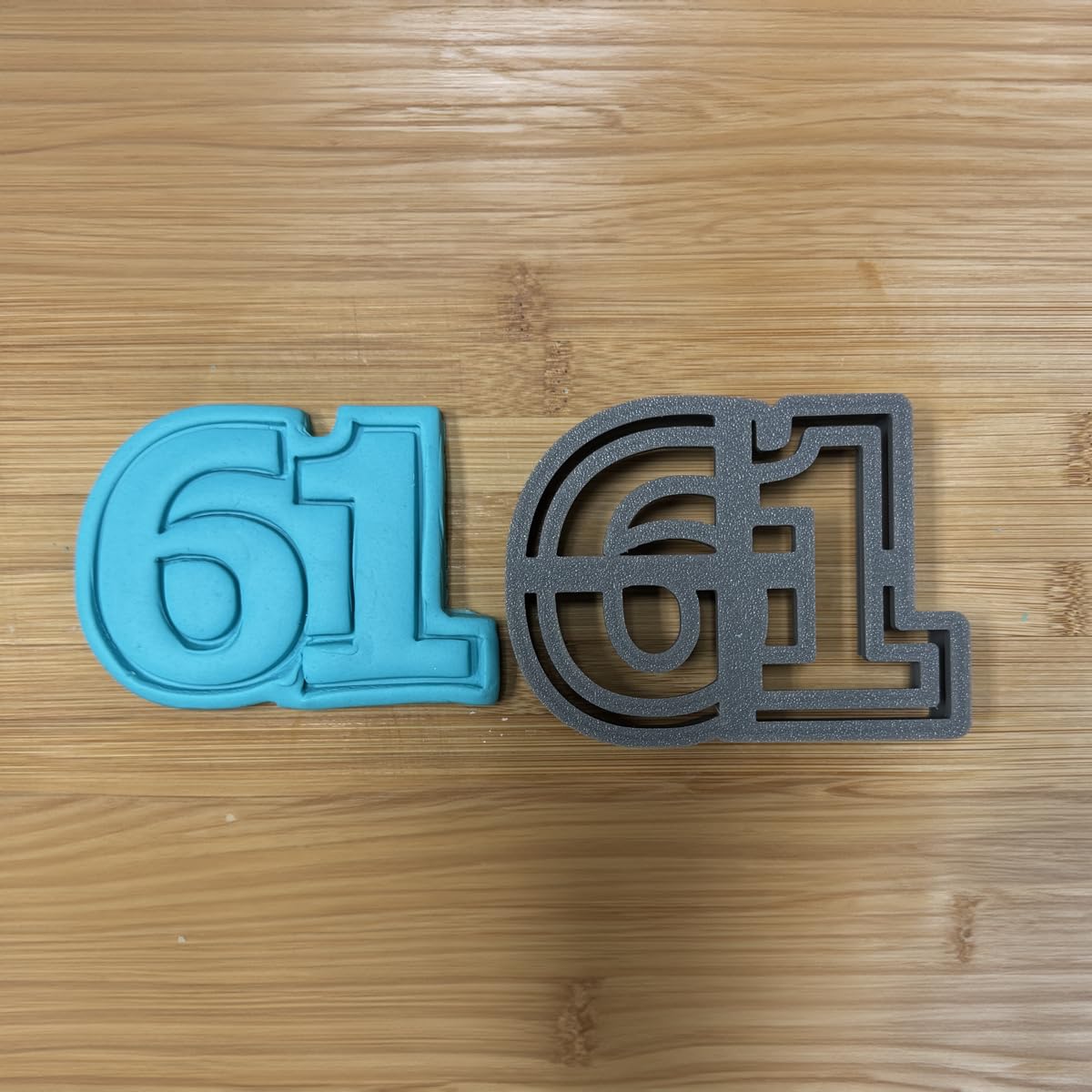 61 cookie cutter - Perfect for Milestone Celebrations (3x4") Made in the USA by Mighty Gadget