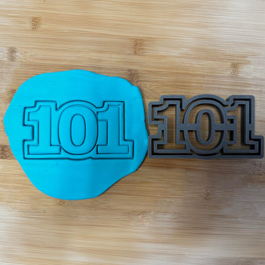 101 cookie cutter - Perfect for Milestone Celebrations (3x5.5") Made in the USA by Mighty Gadget