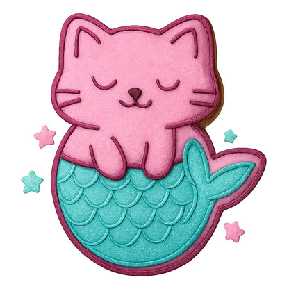 Mermaid Kitten Cookie Cutter - 2.8x4" Fun Baking Party Design