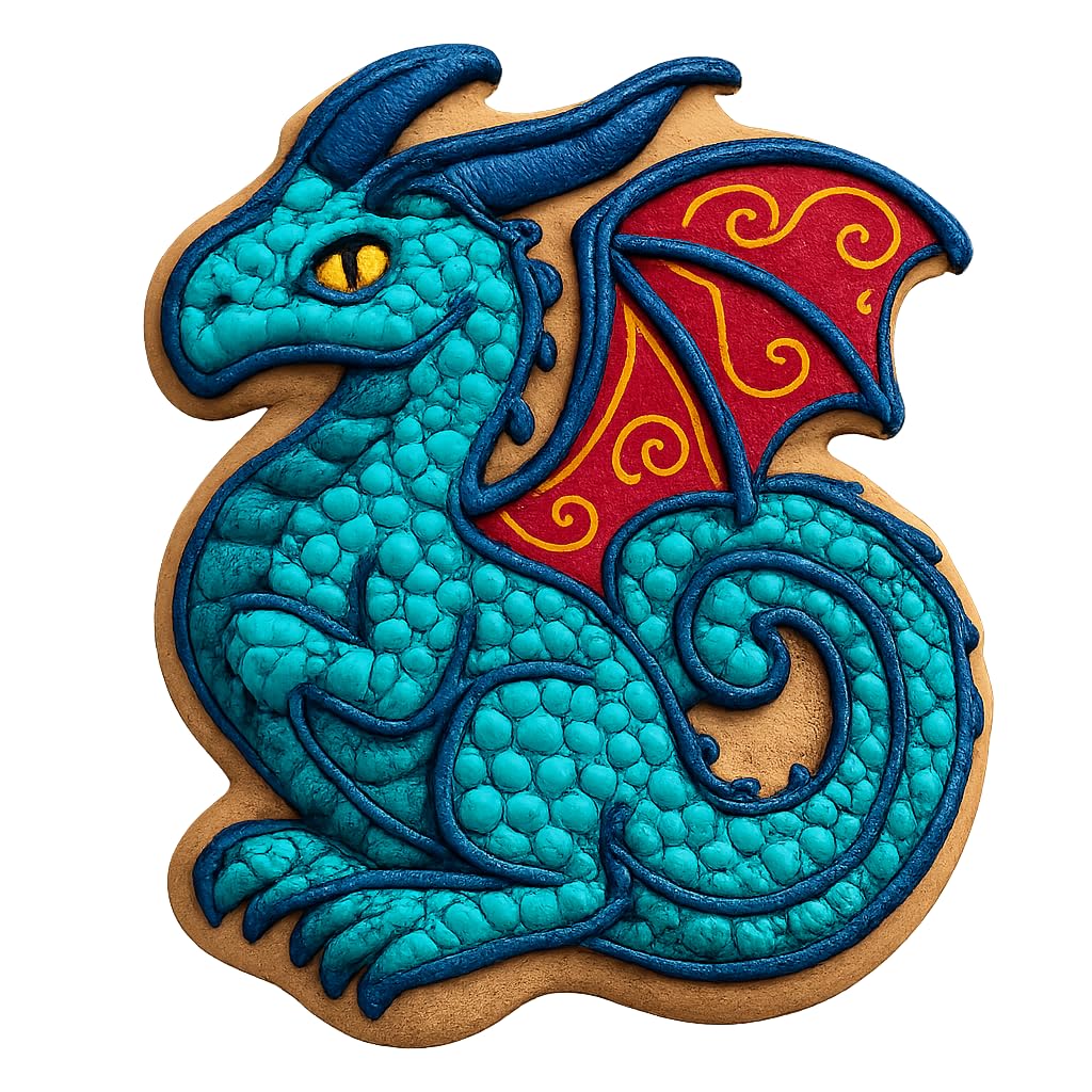 Mystic Dragon Cookie Cutter - 4x3.2" Fantasy Kitchen Baking Tool